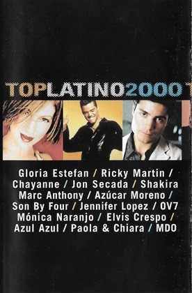 Casetă audio Top Latino 2000, originală: Shakira, Gloria Estefan, Jennifer Lopez