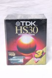 Lot 3 Casete video VHS-C TDK HS30 EC-30 30 min - sigilate