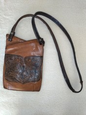 Geanta vintage messenger piele Spania unisex foto