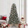 VidaXL Brad de Crăciun artificial cu 300 LED Verde 114 x 114 x 210 cm 3395897