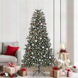 VidaXL Brad de Crăciun artificial cu 300 LED Verde 114 x 114 x 210 cm 3395897