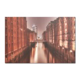 Tablou canvas, Vedere pe inserat din Hamburg, 90x60cm, gata de agatat pe perete