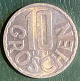 MONEDA AUSTRIA 10 GROSCHEN 1973 / ALUMINIU/ 19,8mm. si 1,1 grame / p, Europa