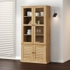 Gossi vitrina de sticla vigo, 85x35x170 cm, lemn masiv de pin