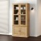 Gossi vitrina de sticla vigo, 85x35x170 cm, lemn masiv de pin