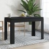VidaXL Masă de bucătărie, negru, 120x60x76 cm, lemn prelucrat 800757