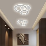 Lustra LED SQUARE 36W, 3 Cercuri, lumina Rece/Calda/Neutra, Alb ModernLight Concept