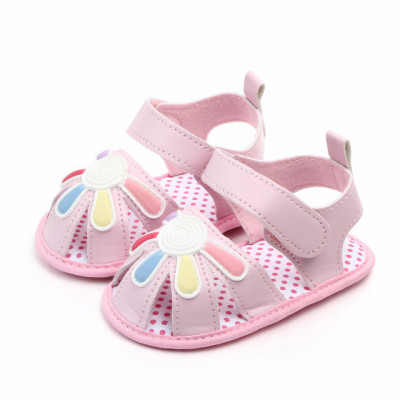 Sandalute fetite roz - Floricica curcubeu (Marime Disponibila: 12-18 luni foto