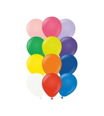 Set 100 Baloane latex pastel multicolor 13 cm