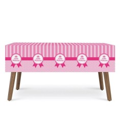 Fata De Masa Pentru Petrecerile Fetitelor Little Princess,180x120 cm, Roz