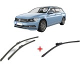Cumpara ieftin Set 3 stergatoare pentru Volkswagen PASSAT B8 Variant (3G5, CB5) din 2014 - 2024, pentru parbriz si luneta fata si spate auto, Bosch Aerotwin, din cau