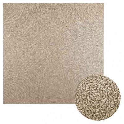 vidaXL Covor ZIZUR aspect iută, 240x240cm, pentru interior și exterior 4010412 foto