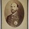 BARBAT IN COSTUM DE GALA CU DECORATIE , IN MEDALION , FOTOGRAFIE C.D.V. , SFARSITUL SEC. XIX