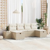 Cumpara ieftin Set de canapele pentru grădină 6 pcs Bej 55 x 62 x 69 cm