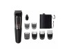 Aparat tuns multifunctional Philips MG3730/15, 7 accesorii, barba, nas, urechi, negru/argintiu, lame otel