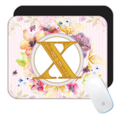 Monograma Scrisoarea X : Cadou Mouse pad : Nume Alfabet ini?ial ABC foto