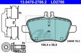 Set placute frana,frana disc MERCEDES A-CLASS (W176) (2012 - 2016) ATE 13.0470-2786.2