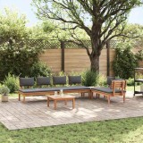 VidaXL Set de Bănci pentru Grădină cu pernă 5 pcs Maro, Gri