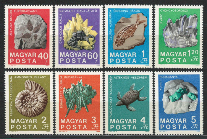 Ungaria 1969 Mi 2520/27 MNH - Centenarul Institutului Geologic de Stat