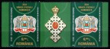 Romania 2010, LP 1870 + 1870 d, Ziua marcii: 125 de ani Autocefalia Bisericii Ortodoxe Romane, straif de 3 cu vinieta mijloc, MNH! RAR!!!