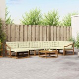 vidaXL Set de canapele de exterior cu pernă 22 pcs Natural și Crem 3369705