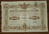 Actiune Societatea Romana de Sticlarie 1923