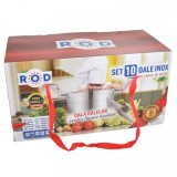 Set Oale Inox cu Capac de Sticla 10 piese ROD CNN19289