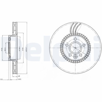 DELPHI BG4123 Disc frana foto