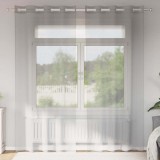 VidaXL Perdele Voile cu Oelii 2 buc Gri deschis 140x245 cm