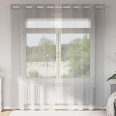 Gossi perdele voile cu oelii 2 buc gri deschis 140x245 cm
