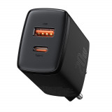 &Icirc;ncărcător Compact Rapid USB / USB Tip C Baseus 20W 3A Putere De Livrare Quick Charge 3.0 Negru (CCXJ-B01)