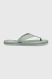 Helly Hansen șlapi LOGO SANDAL 2 femei, culoarea verde, cu toc plat 11957