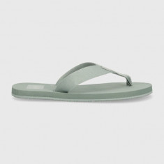 Helly Hansen șlapi LOGO SANDAL 2 femei, culoarea verde, cu toc plat 11957