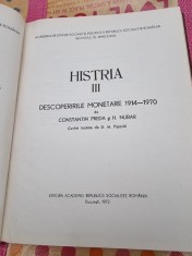 Constantin Preda - Histria, volumul 3. Descoperirile monetare, 1914-1970