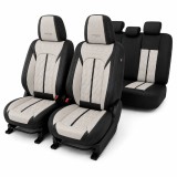 Huse auto premium 5 locuri Carguard Deluxe din piele ecologica perforata