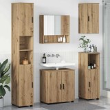 vidaXL Set de mobilier pentru baie Pe perete 5 pcs stejar artizanal 3392992