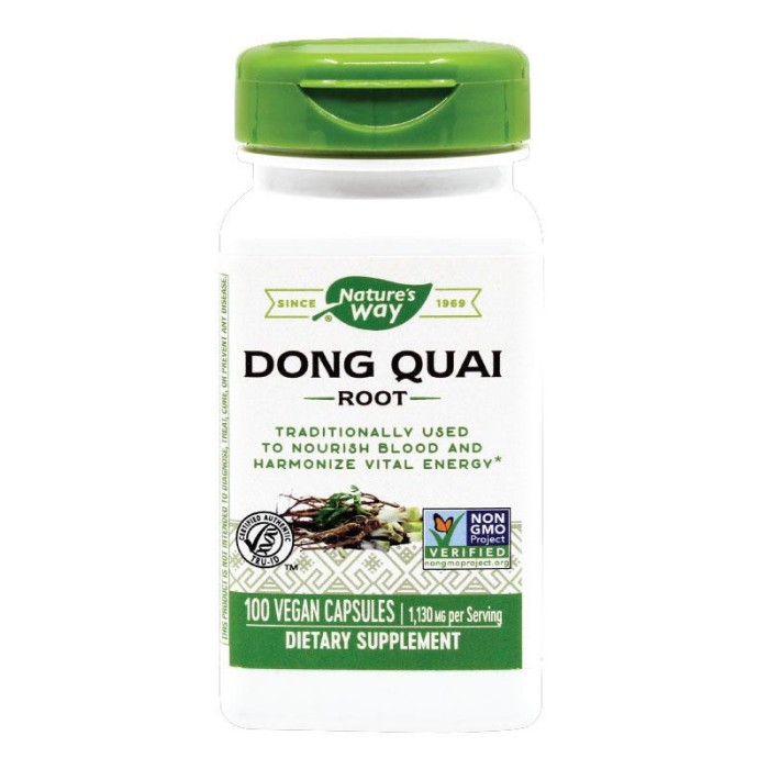 Dong Quai 565mg Nature&#039;s Way Secom 100cps