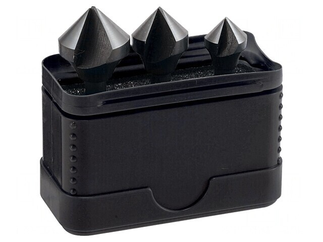 Set 3 Ad&acirc;ncitoare HSS 12,4-20,5mm Metal și Plastic