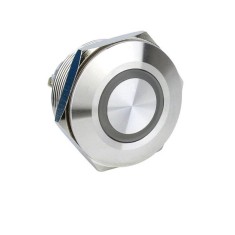 Buton cu LED rosu, verde si albastru, 22mm, 24V
