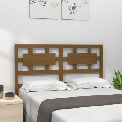 vidaXL Tăblie de pat, maro miere, 165,5x4x100 cm, lemn masiv de pin foto