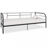 Cumpara ieftin Cadru pat de zi, negru, 90 x 200 cm, metal