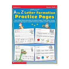 A to Z Letter Formation Practice Pages: Grades Pre K-1