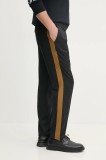 Iceberg pantaloni bărbați, culoarea negru, mulata, B100 5222
