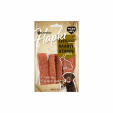 RECOMPENSE PENTRU CAINI SNACK HAPKI STRIPS CU IEPURE 85G, flamingo