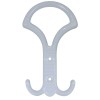 Cuier metalic hol alb, 2 agatatori, inaltime 160mm. Cuier haine metalic de perete/usa. 