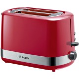 Prajitor paine Bosch TAT6A514, 800 W, 2 felii, Controlul variabil de rumenire, Senzor electronic prajire uniforma, Functie dezghetare si incalzire, Ro