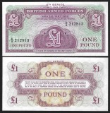 MAREA BRITANIE - BRITISH ARMED FORCES / FORTELE ARMATE BRITANICE , SERIA a 4 - a , 1 POUND 1962 , P - M36a , UNC , necirculata