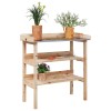 VidaXL Masă de plante cu raft, 78x38x82,5 cm, lemn masiv de brad