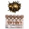 vidaXL Set globuri Crăciun cu v&acirc;rf &amp; 150 LED-uri 61 piese, roz auriu 330097