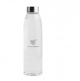 Sticla pentru apa Luckymoose, borosilicata, transparent/argintiu, 675 ml